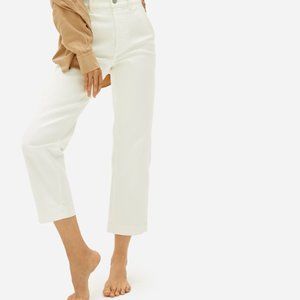 Everlane Straight Leg Crop Pants - White